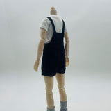 Maxbell 1/6 Scale Bib Overalls and Top Bib Shortalls for 12" Action Figures Dress up