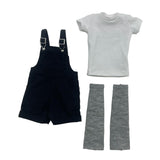 Maxbell 1/6 Scale Bib Overalls and Top Bib Shortalls for 12" Action Figures Dress up