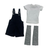 Maxbell 1/6 Scale Bib Overalls and Top Bib Shortalls for 12" Action Figures Dress up