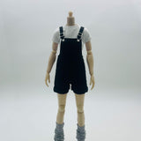 Maxbell 1/6 Scale Bib Overalls and Top Bib Shortalls for 12" Action Figures Dress up