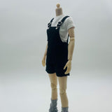 Maxbell 1/6 Scale Bib Overalls and Top Bib Shortalls for 12" Action Figures Dress up
