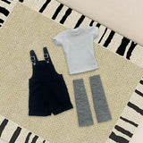 Maxbell 1/6 Scale Bib Overalls and Top Bib Shortalls for 12" Action Figures Dress up