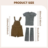 Maxbell 1/6 Scale Bib Overalls and Top Bib Shortalls for 12" Action Figures Dress up