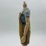 Maxbell 1/6 Scale Bib Overalls and Top Bib Shortalls for 12" Action Figures Dress up