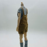 Maxbell 1/6 Scale Bib Overalls and Top Bib Shortalls for 12" Action Figures Dress up