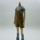 Maxbell 1/6 Scale Bib Overalls and Top Bib Shortalls for 12" Action Figures Dress up