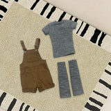 Maxbell 1/6 Scale Bib Overalls and Top Bib Shortalls for 12" Action Figures Dress up