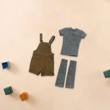 Maxbell 1/6 Scale Bib Overalls and Top Bib Shortalls for 12" Action Figures Dress up