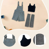Maxbell 1/6 Scale Bib Overalls and Top Bib Shortalls for 12" Action Figures Dress up
