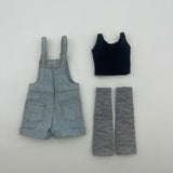 Maxbell 1/6 Scale Bib Overalls and Top Bib Shortalls for 12" Action Figures Dress up