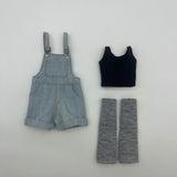Maxbell 1/6 Scale Bib Overalls and Top Bib Shortalls for 12" Action Figures Dress up