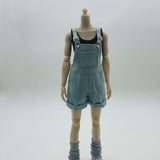 Maxbell 1/6 Scale Bib Overalls and Top Bib Shortalls for 12" Action Figures Dress up