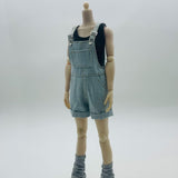Maxbell 1/6 Scale Bib Overalls and Top Bib Shortalls for 12" Action Figures Dress up