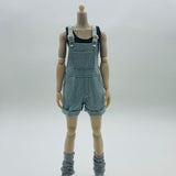Maxbell 1/6 Scale Bib Overalls and Top Bib Shortalls for 12" Action Figures Dress up