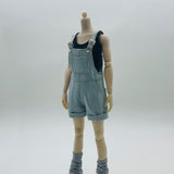 Maxbell 1/6 Scale Bib Overalls and Top Bib Shortalls for 12" Action Figures Dress up