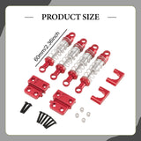 Maxbell 1/12 RC Car Shock Absorber Kit RC Vehicle Accessories for MN82 MN82S MN82Pro Red