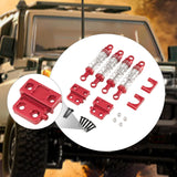 Maxbell 1/12 RC Car Shock Absorber Kit RC Vehicle Accessories for MN82 MN82S MN82Pro Red