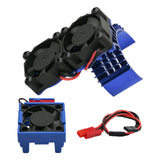 Maxbell 3340 RC Cooling Fan Repair 540 Heat Sink Motor Fan for Vxl-3S Blue
