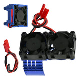 Maxbell 3340 RC Cooling Fan Repair 540 Heat Sink Motor Fan for Vxl-3S Blue