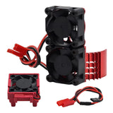 Maxbell 3340 RC Cooling Fan Repair 540 Heat Sink Motor Fan for Vxl-3S Red