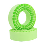 Maxbell 2Pcs Tire Inserts for 1/10 RC Crawler Trucks Replacement Wheel Tires Inserts Green