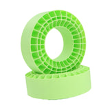 Maxbell 2Pcs Tire Inserts for 1/10 RC Crawler Trucks Replacement Wheel Tires Inserts Green