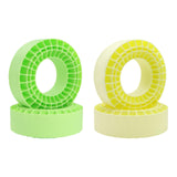 Maxbell 2Pcs Tire Inserts for 1/10 RC Crawler Trucks Replacement Wheel Tires Inserts Green