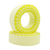 Maxbell 2Pcs Tire Inserts for 1/10 RC Crawler Trucks Replacement Wheel Tires Inserts Yellow