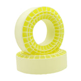 Maxbell 2Pcs Tire Inserts for 1/10 RC Crawler Trucks Replacement Wheel Tires Inserts Yellow