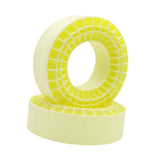 Maxbell 2Pcs Tire Inserts for 1/10 RC Crawler Trucks Replacement Wheel Tires Inserts Yellow