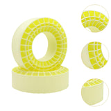 Maxbell 2Pcs Tire Inserts for 1/10 RC Crawler Trucks Replacement Wheel Tires Inserts Yellow