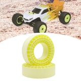 Maxbell 2Pcs Tire Inserts for 1/10 RC Crawler Trucks Replacement Wheel Tires Inserts Yellow