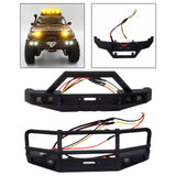 Maxbell Front Bumper with LED Light Upgrade for 1/18TH RC Crawler Car Fcx18 LC80 Style B