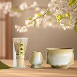 Maxbell 3 Pieces Japanese Matcha Whisk Set and Whisk Holder for Tea House Tea Lovers A