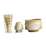 Maxbell 3 Pieces Japanese Matcha Whisk Set and Whisk Holder for Tea House Tea Lovers A