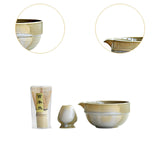 Maxbell 3 Pieces Japanese Matcha Whisk Set and Whisk Holder for Tea House Tea Lovers B