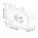 Maxbell Lcg Transmission Gearbox Sturdy Lightweight with Slipper Pad DIY Accessories Black