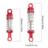 Maxbell 1/12 RC Car Shock Absorber Set Replaces Upgraded Kits for LC79 DIY Hobby Car Red