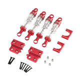 Maxbell 1/12 RC Car Shock Absorber Set Replaces Upgraded Kits for LC79 DIY Hobby Car Red