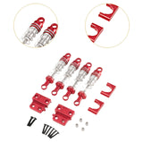 Maxbell 1/12 RC Car Shock Absorber Set Replaces Upgraded Kits for LC79 DIY Hobby Car Red