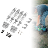 Maxbell 1/12 RC Car Shock Absorber Set Replaces Upgraded Kits for LC79 DIY Hobby Car Silver