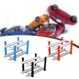 Maxbell 1/64 Parking Lot Scene Display Case Layout Alloy Car Model Toy Display Stand blue