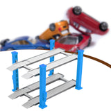 Maxbell 1/64 Parking Lot Scene Display Case Layout Alloy Car Model Toy Display Stand blue