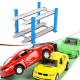 Maxbell 1/64 Parking Lot Scene Display Case Layout Alloy Car Model Toy Display Stand blue
