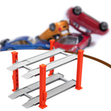 Maxbell 1/64 Parking Lot Scene Display Case Layout Alloy Car Model Toy Display Stand red