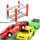 Maxbell 1/64 Parking Lot Scene Display Case Layout Alloy Car Model Toy Display Stand red