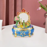 Maxbell Enamel Jewelry Box Display Jewelry Storage Case for Desktop Bracelet Pendant Blue