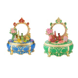 Maxbell Enamel Jewelry Box Display Jewelry Storage Case for Desktop Bracelet Pendant Blue