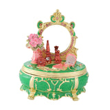 Maxbell Enamel Jewelry Box Display Jewelry Storage Case for Desktop Bracelet Pendant Green