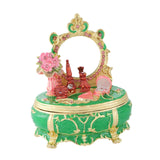 Maxbell Enamel Jewelry Box Display Jewelry Storage Case for Desktop Bracelet Pendant Green
